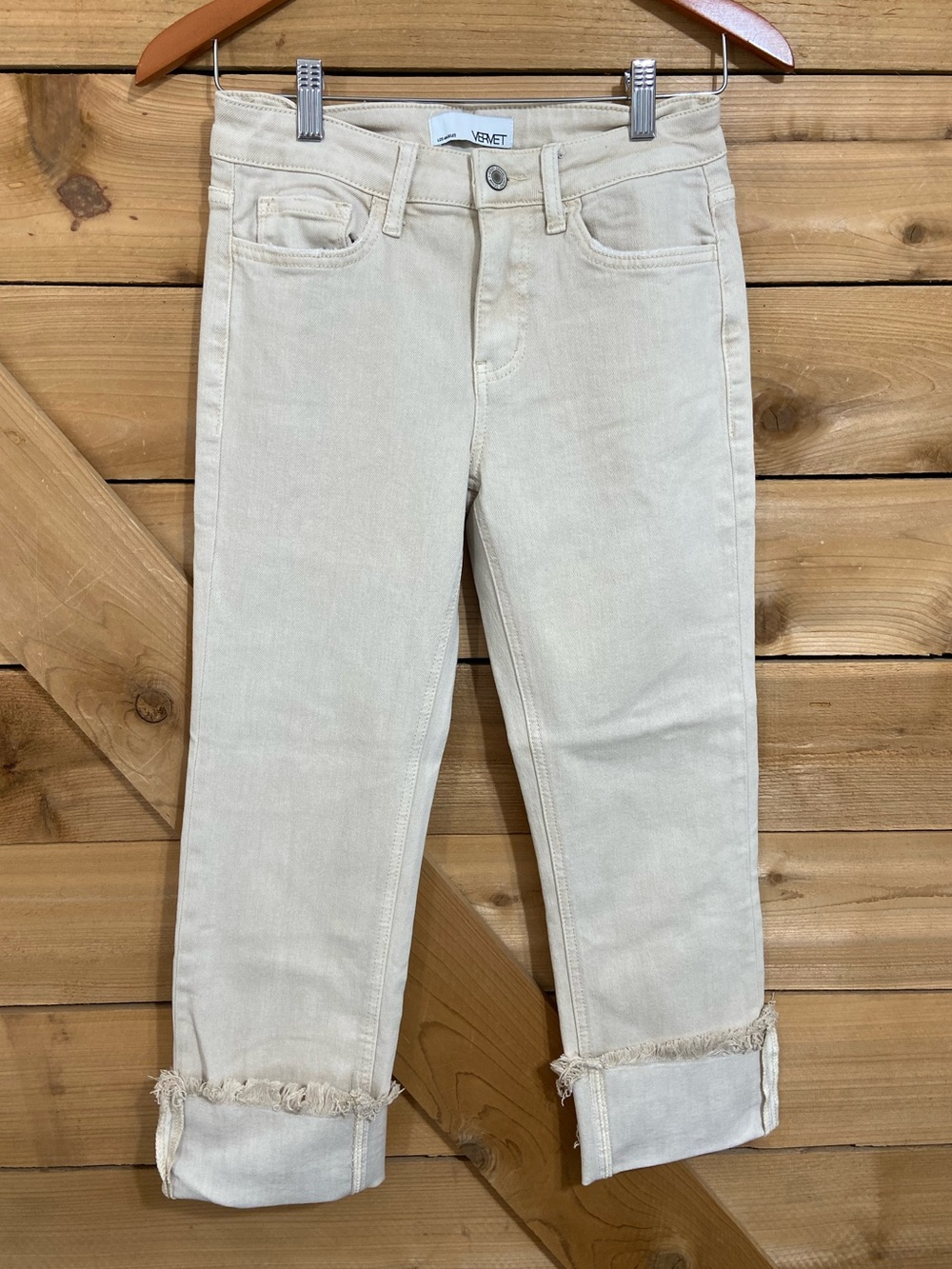 Vervet Cream Cropped Jeans